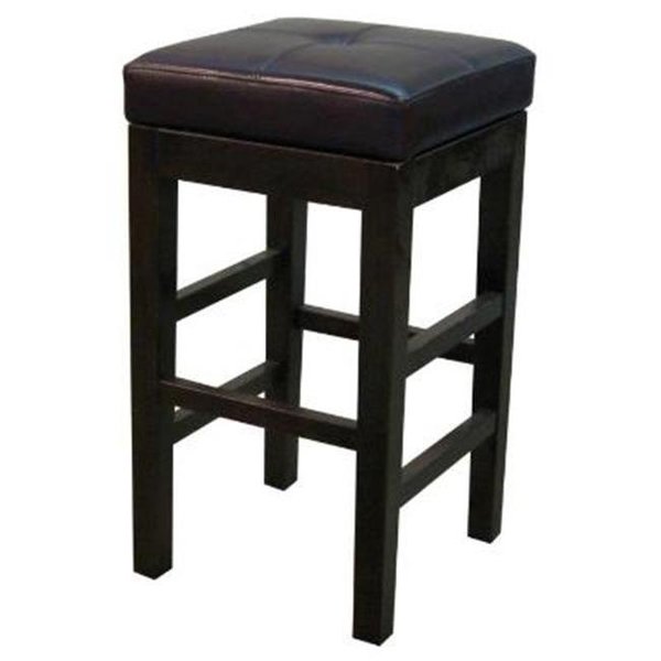 New Pacific Direct New Pacific Direct 108627-01 Valencia Backless Leather Counter Stool; Brown 108627-01